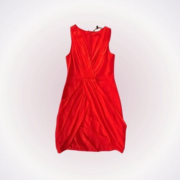 Cynthia Steffe Red Draped Sleeveless Mini Dress | Sz 4 - Picture 1 of 6